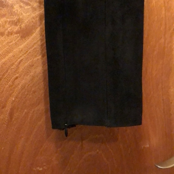 NWOT Zara basics micro suede black skinny pants sz M - Picture 3 of 11